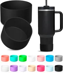 Multi-Color Silicone Cup Protection Case - Anti-Slip, Scratch-Resistant Storage (1pcs black)
