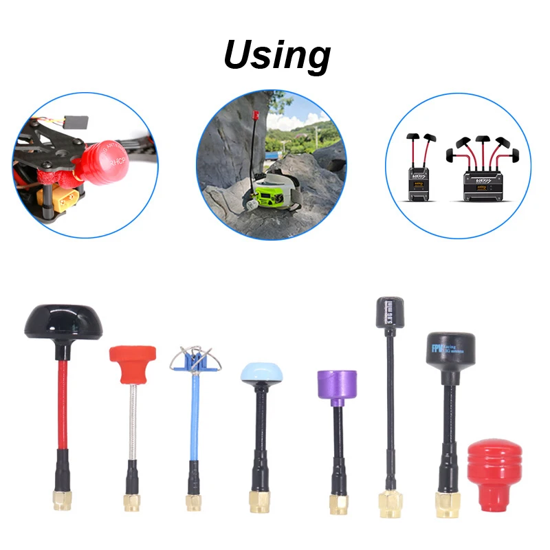 2PCS MINI FPV Antenna 5.8G 5Dbi Omni Mini Antenna RHCP LHCP SMA For RC FPV Racing Drone