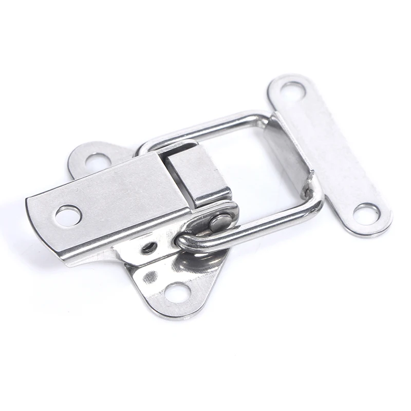 1PCS Stainless Steel 304 Toolbox Locking Latch Hasps Metal Toggle Catch Clasp Box Loaded Hinges Furniture Hardware Accessories