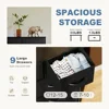 Dresser for Bedroom with 9 Drawers, Clothes Drawer Fabric Closet Organizer, Cloth Dresser with Metal Frame and Wood Tabletop 4