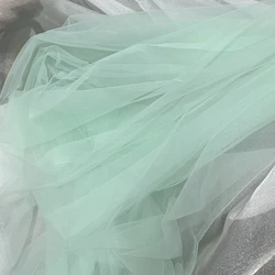 Versatile Green Soft Tulle Fabric for Elegant Decorations & Apparel (Mint Green)