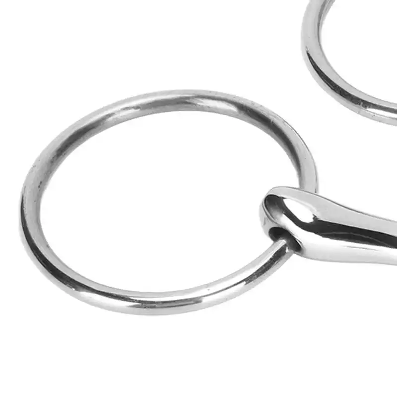 Pet Toys O Ring Horse Bits Flexible Linking Polished Stainless Steel Horse Mouth Bit for Horse Racing Training Pet Product 3