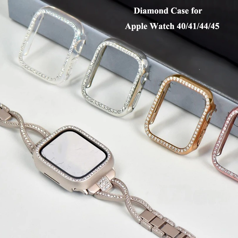 Luxury Diamond Protective Case with Tempered Glass