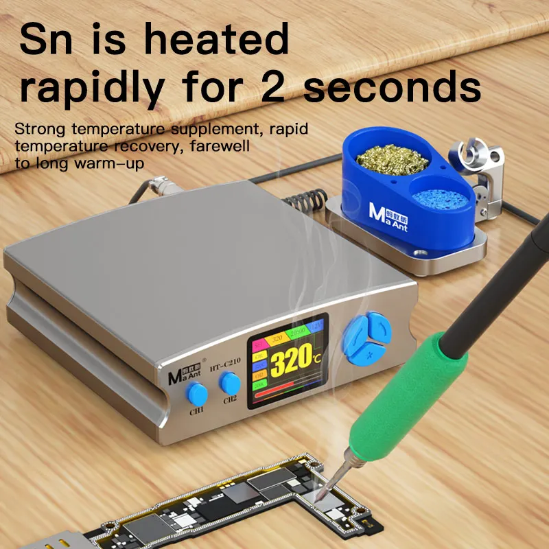 

MaAnt 72W Precision 210 Soldering Station 30-500C ° Adjustable 2S Soldering Tin Professional Mobile Phone Repair Welding Station
