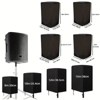 Waterproof & UV-Protected Outdoor Speaker Cover - Dustproof Polyester, Black, Ideal for Live Sound & Lighting Equipment 1