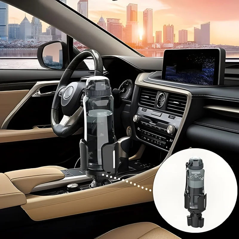 حامل أكواب سيارة كبير قابل للتوسيع سعة 64 أونصة، م...