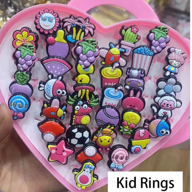 Set 10 Anelli Per Bambine - Gioielli Principessa Regolabili Per Feste E Compleanni - Materiale Sicuro