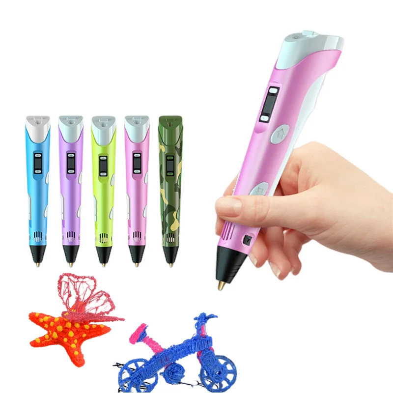 

Instock 3D Printing Pen Children 3D Pen Set for Kids Birthday Christmas DIY Idea Gift with Power Adapter PLA Filament USB