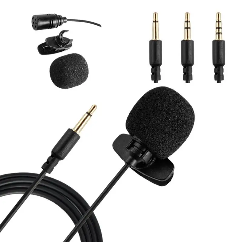【C】1 microfono a condensatore a clip da 1,5 m, mini portatile, cablato da 3,5 mm, per telefono e PC portatile - Image 3