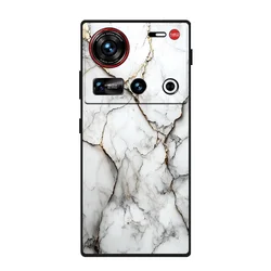 Elegant Marble Silicone Protective Case - Anti - Drop Back Cover Coque for ZTE nubia Z70S Ultra (T0101)