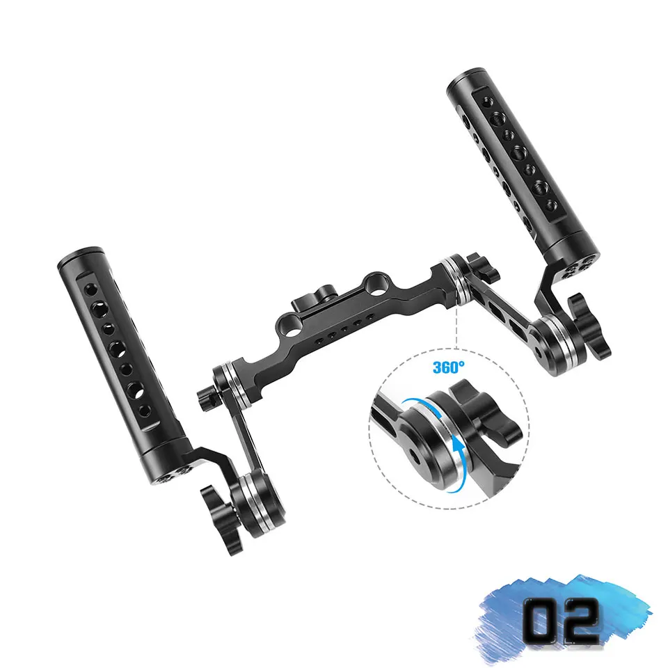 Baseplate Rosette Extensão Braço Queijo Handgrip Para DSLR Camera DV Camcorder
