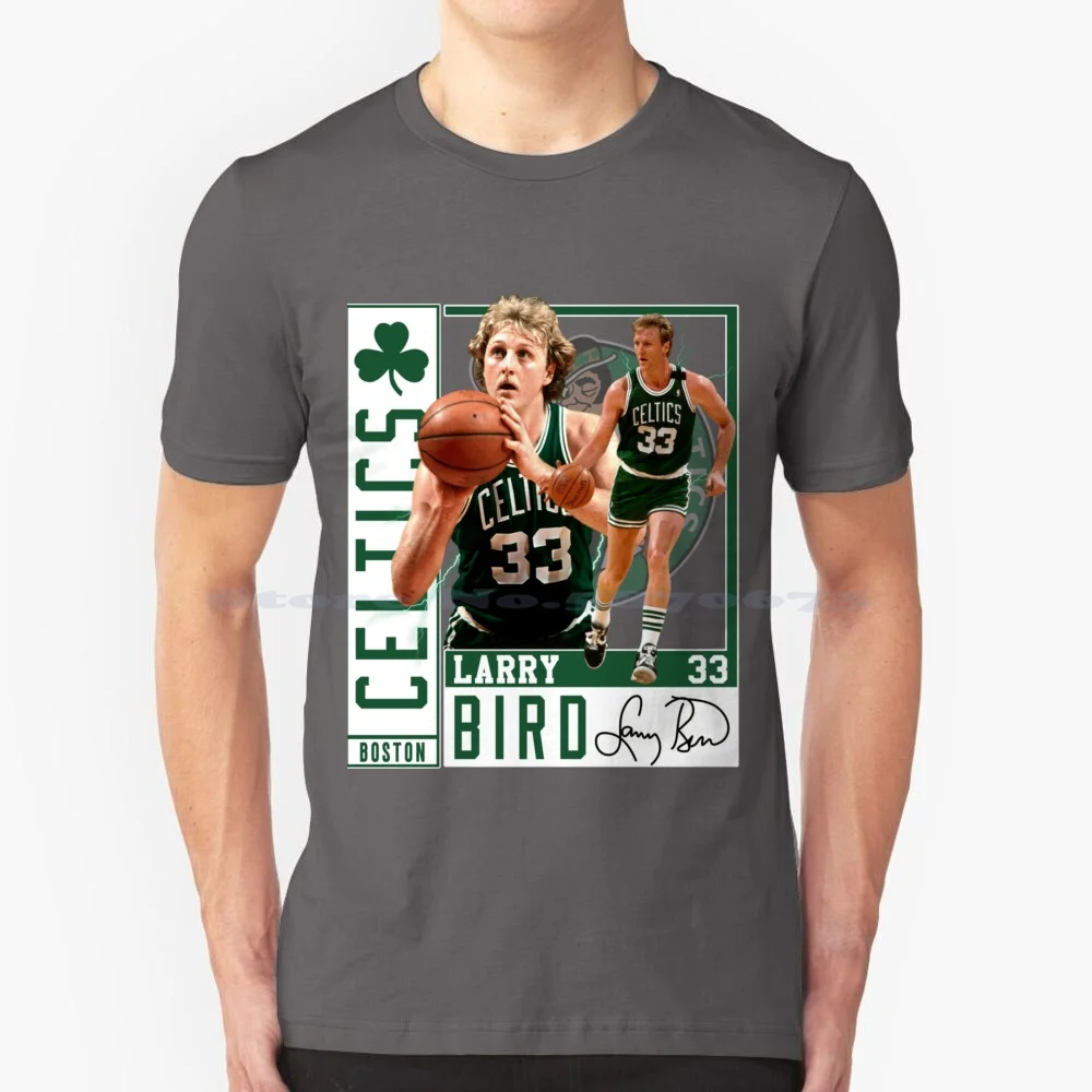 Larry Bird Larry Legend Air Bird Basketball Signature Vintage Retro 14 T Shirt 100% Cotone Tee Peter Lavine Basketball Derrick