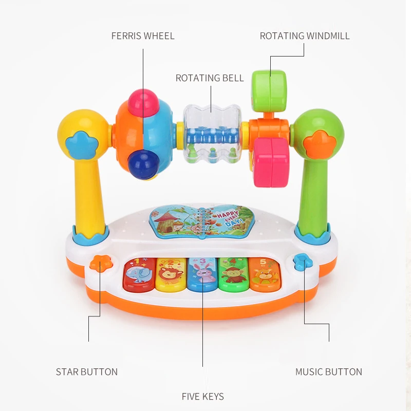 Baby Puzzle Early Education Enlightenment Lighting Music Toys Multifunctional Music for Toddlers Early Educational Music Toy 5