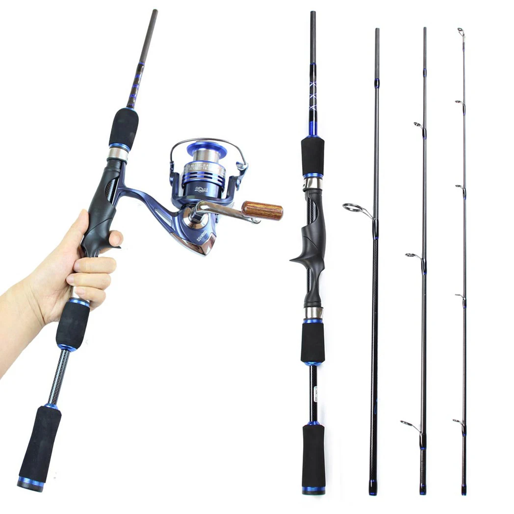 1.8m/2.1m Portable 8 Section Travel Fishing Rod EVA Handle M/MH  Spinning/Casting Travel Fishing Pole for Freshwater Saltwater - AliExpress