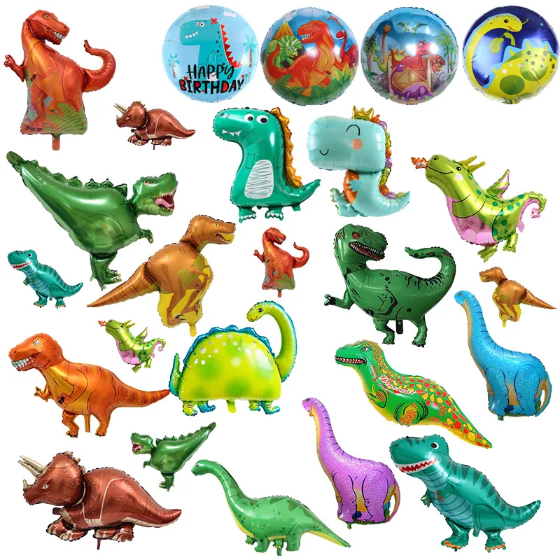 

1/12/25Pack Giant 3D inflatable Dinosaur Dino Aluminium Foil Balloons Animal for Kids Adults Birthday Party Decorations Supplies