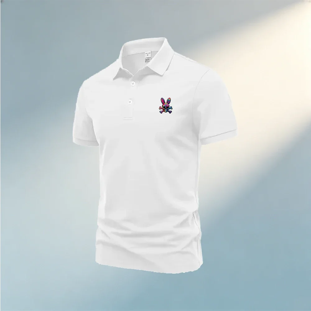 Herren Business Casual Poloshirt Kurzarm Baumwollmischung Sommer-Oberteil Büro Streetwear Slim Fit Atmungsaktive Polo T-Shirts für Männer