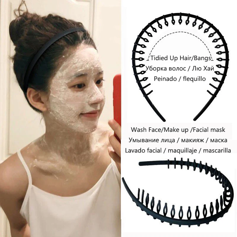 9 Fasce Elastiche In Metallo Multifunzione Per Capelli – Nere, Antiscivolo, Antiruggine, Con Terminali In Plastica Protettivi – Unisex, Regolabili – Per Sport, Trucco, Doccia, Uso Quotidiano