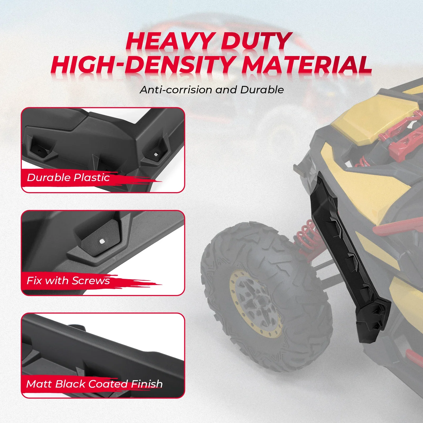 KEMIMOTO UTV Accessories For Can Am Maverick X3 1000 Max R RR 4x4 XRC Turbo DPS Super Extended Fender Flares-715002973 car modification accessories,atv accessories