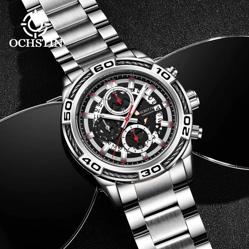 OCHSTIN Personalized Hot Pilot Series 2024 Men's Quartz Watch Wristwatch Multifunction Quartz Movement