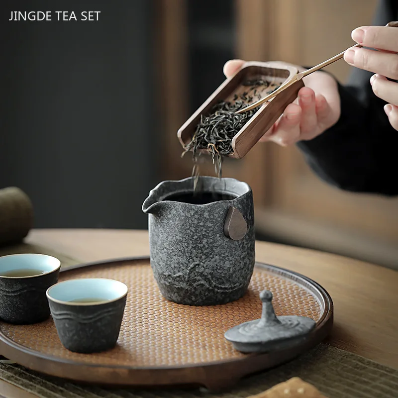 Water Drop Shaped Quick Cup 1 Pot 2 Cups Travel Teaware Custom Teapot and Cup Set Portable Beauty Tea Set with Storage Box