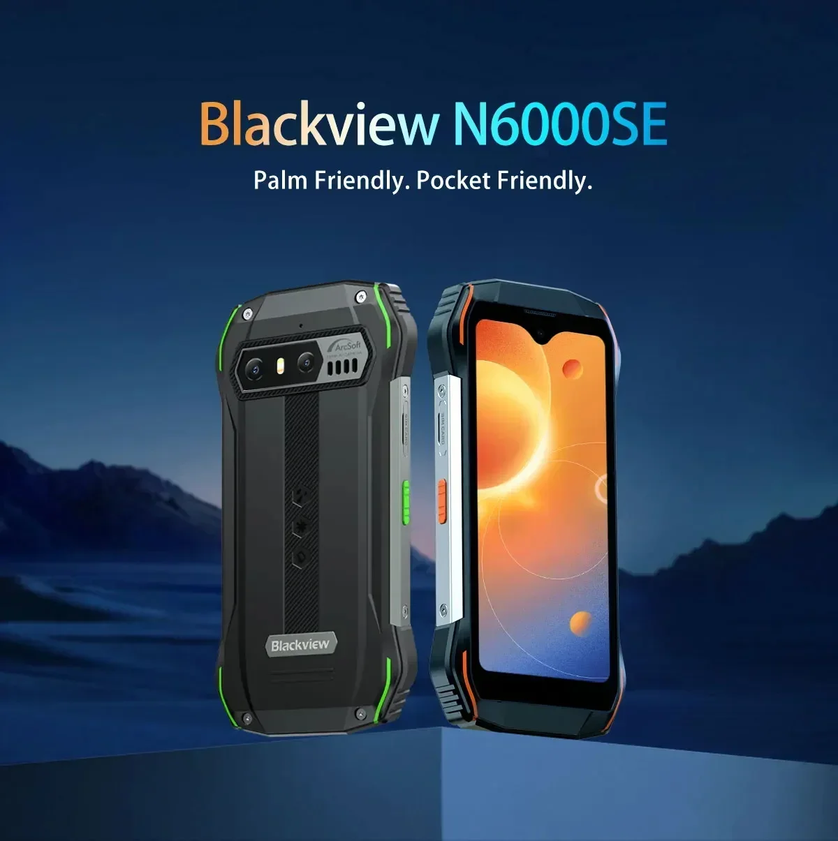 Blackview-N6000SE頑丈なミニ携帯電話,4.3インチ,Android 13