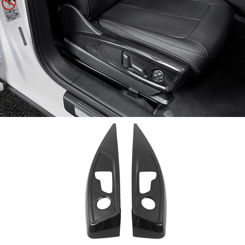 For Audi Q5 FY 2018 2019 2020 2021 Car Styling Interior Door Window Handle Panel Strips Cover Trim Carbon Fiber ABS 6
