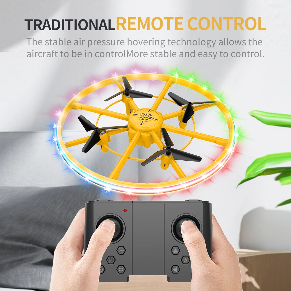 

F181 Intelligent Fixed Height Dazzling Lights Obstacle Avoidance Drone RC Aircraft Crash-Resistant Fall-Resistant Aircraft