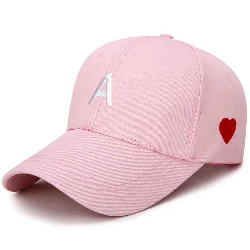 

2023 New Sweet Love Visor Hat Cotton Hat Summer all-match Casual Baseball Cap Alphabet Cap Tide all-match Embroidery