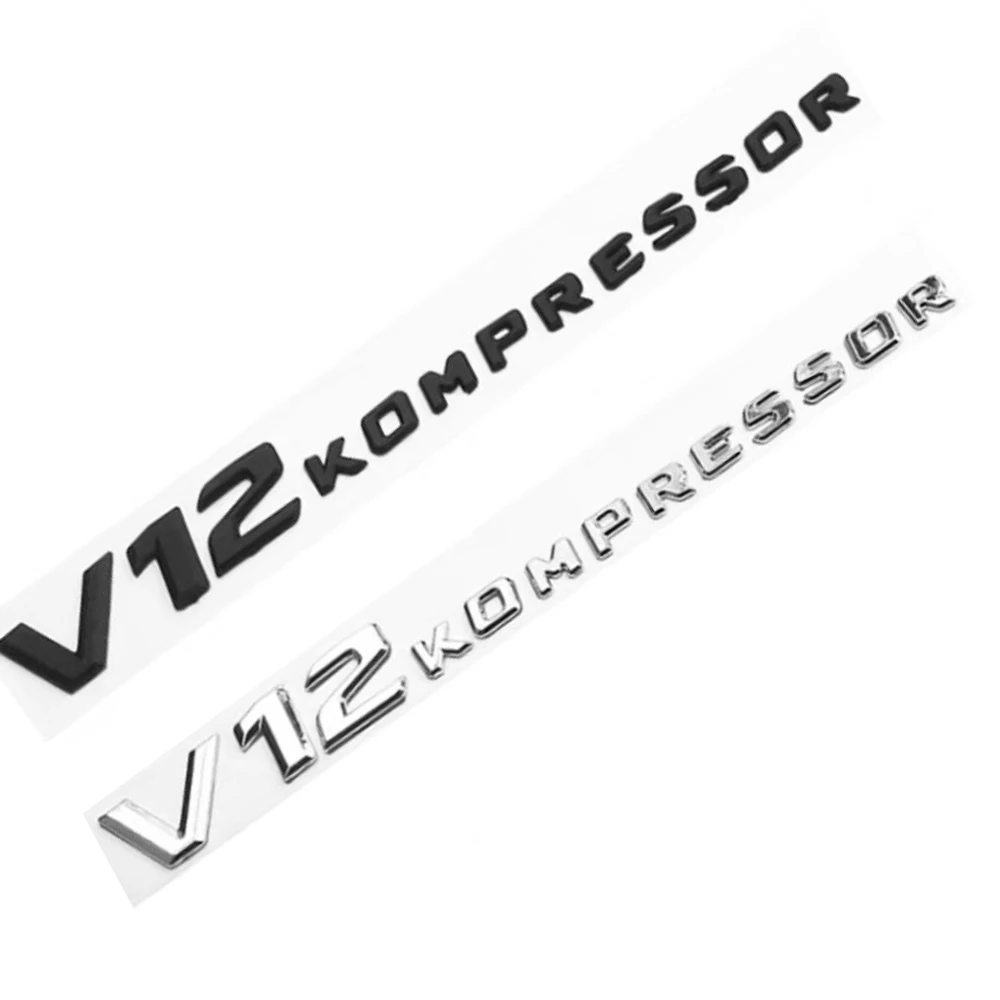 Car Styling Decora Badge V12 Kompressor Emblem Lettering Sticker Accessori Per Mercedes Benz V12 Kompressor