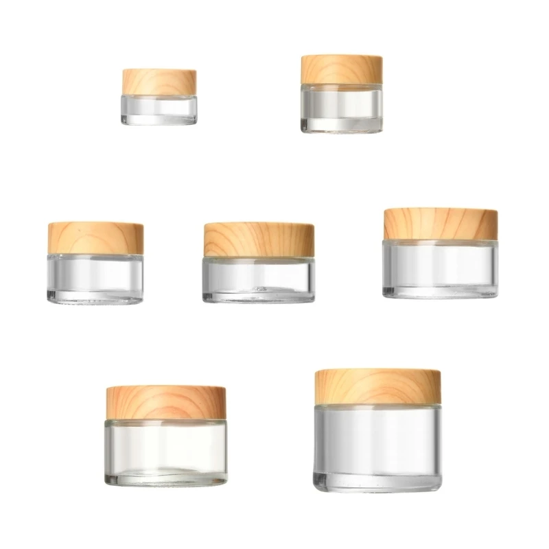 

1PC Glass Cosmetic Containers with Lids for Cosmetic Lotion Cream Makeup Sample