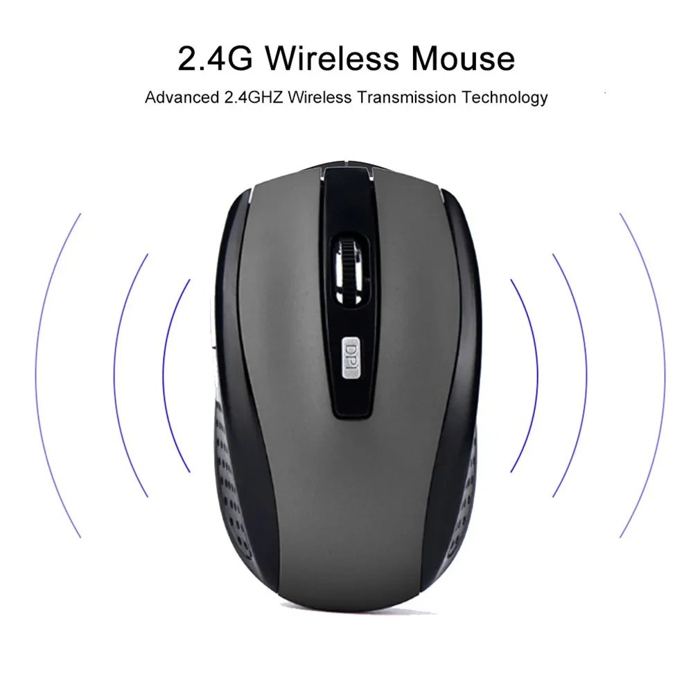 Wireless Mouse Ergonomics Mouse 2.4G Portable Mobile Optical Office Adjustable DPI Levels for Notebook PC Laptop MacBook For Wireless Mouse Optical Mouse