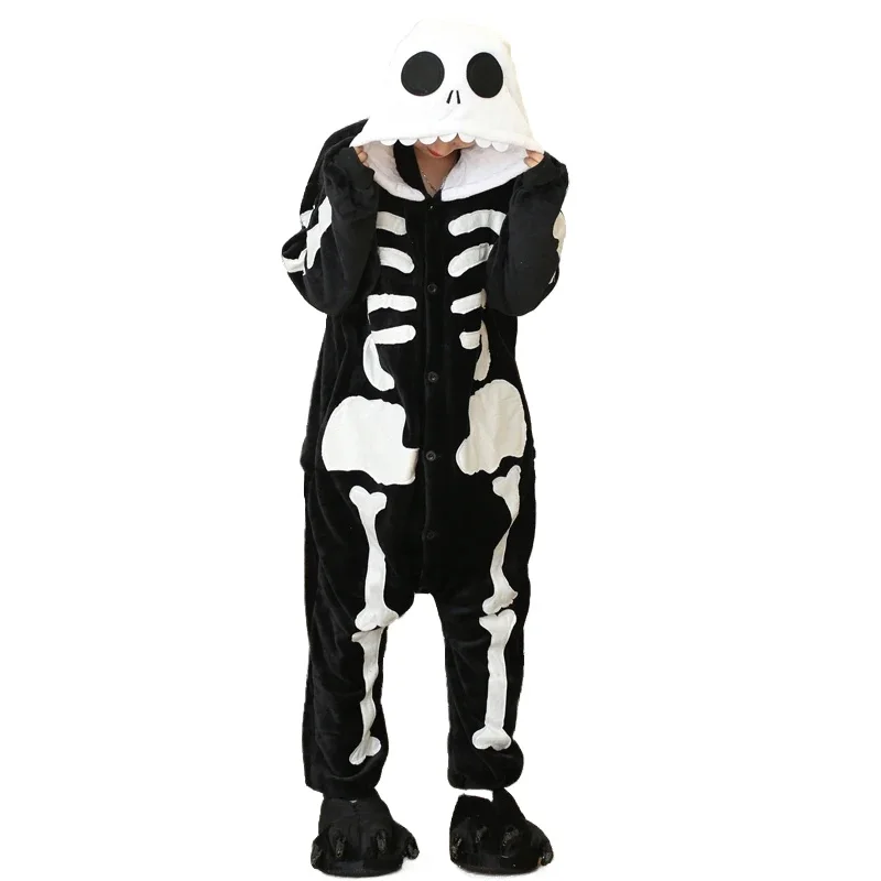 Adults Cartoon Onesies Kigurumi Unisex Anime Skeleton Cosplay Costumes For Halloween Christmas Party cosplay costumes