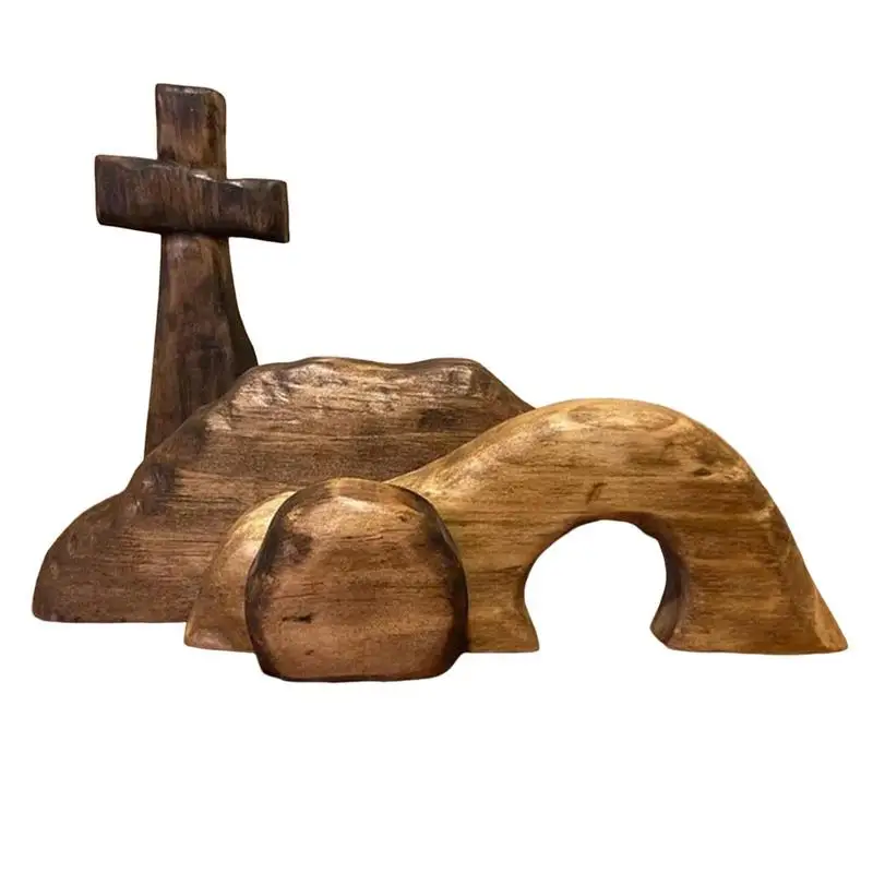 

New Cross Empty Tomb Easter Decoration Represents The Resurrectio Decoration In Easter Scenes Wooden Decor Ornaments Easter gift