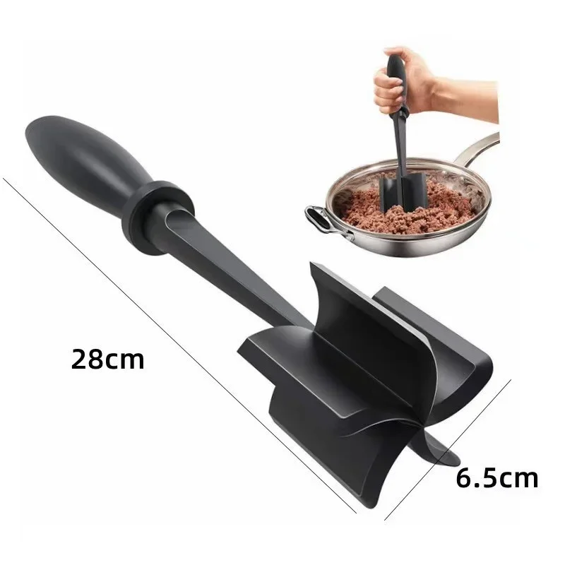 Description Picture 2 of itemHot Sale Kitchen Meat Chopper Ground Beef Masher Mixing, Grinding and Pounding Spatula Meat Scraper for Mincing Meat LIJIAO