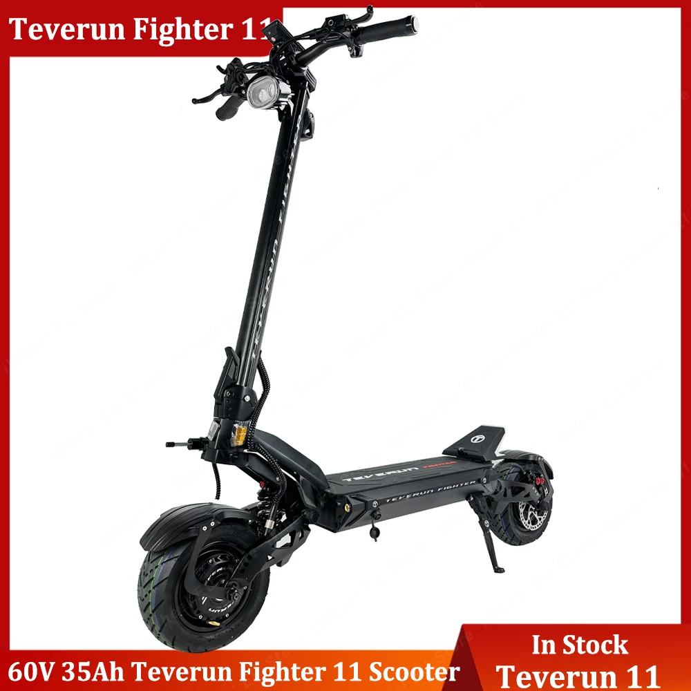 Teverun Fighter 11+ With GPS Installed Smart BMS Connect APP 60V 35Ah Dual Motor Top Speed 85km/h New Center 4inch Display
