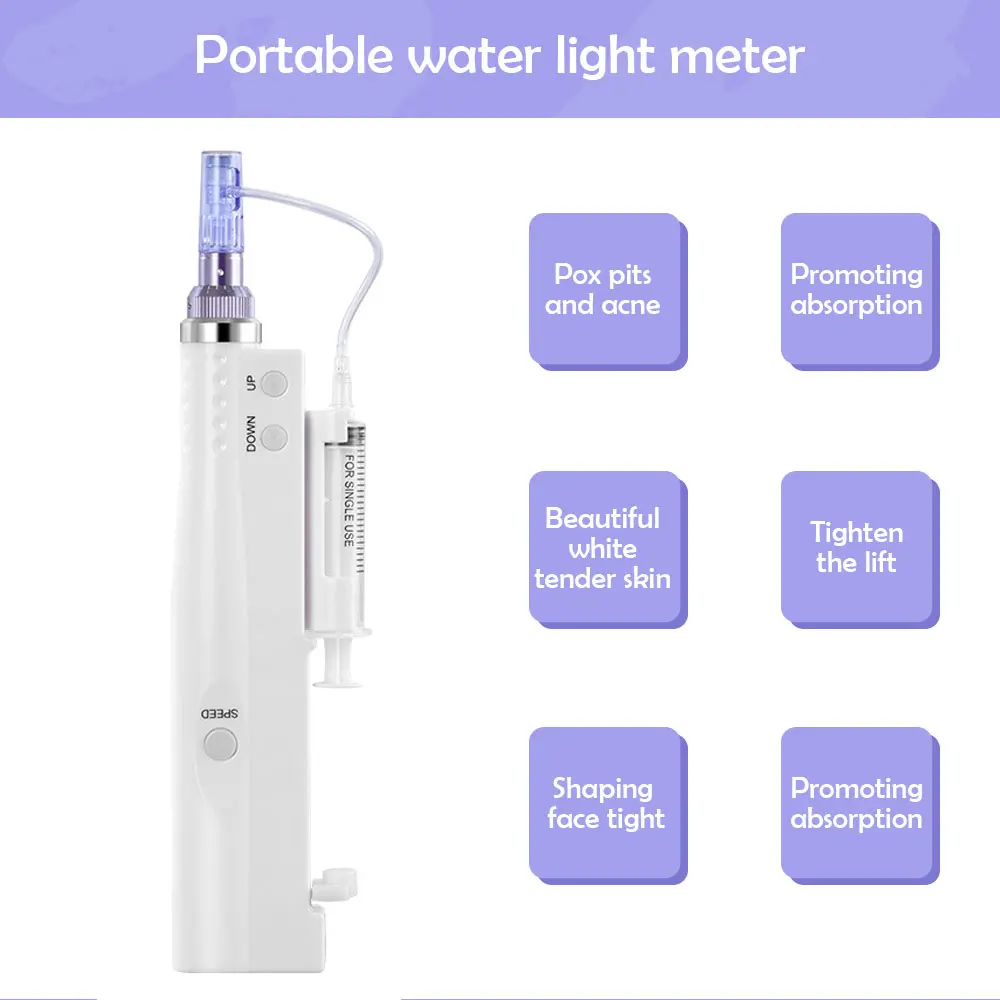 Hydra Injector Aqua Derma Pen Nano Mesotherapy Microneedle Pen Meso Gun Portable Smart Injector Facial Treatment Machine facial injector machine