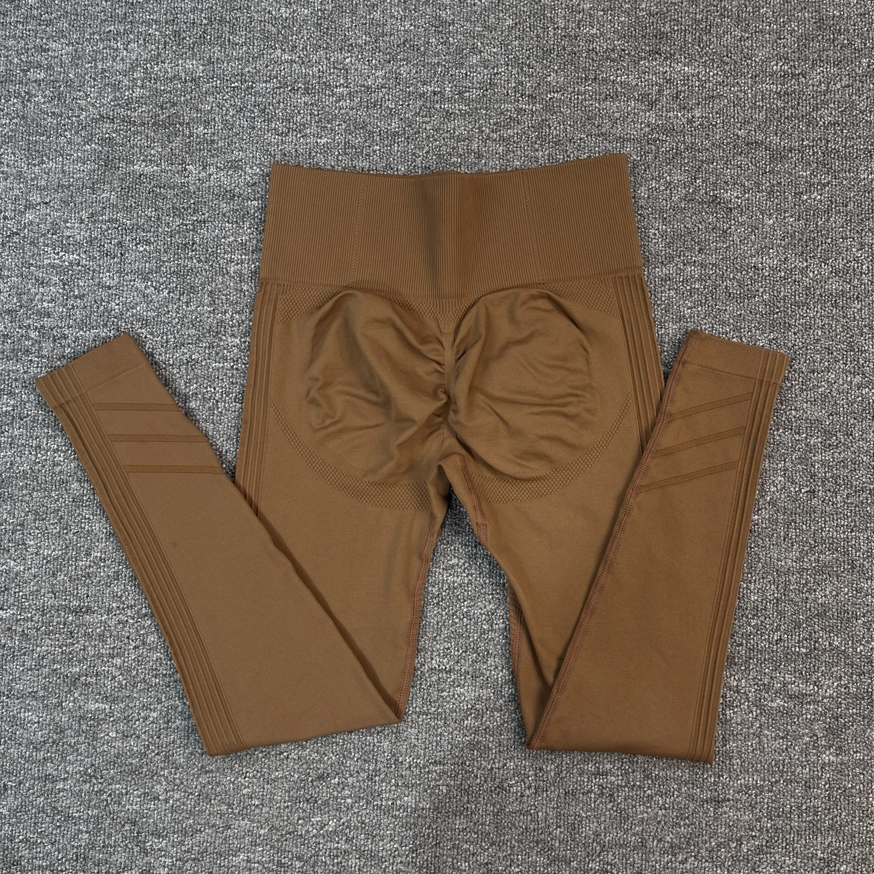 Sports Leggings Sports Pants Yoga Pants Female Tights Factory Direct Supply Yoga Pants Women's Seamless Knitted Tight High Waist Breathable Sports Fitness Pants