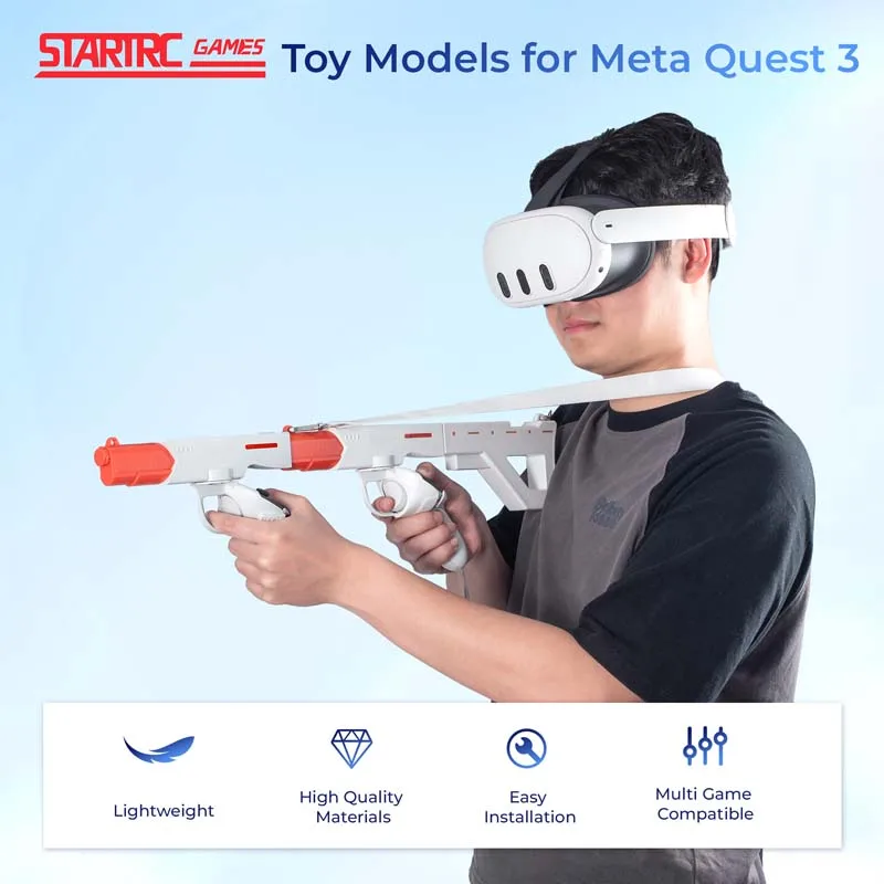 DEVASO for Meta Quest 3/3S VR glasses Machine Gun stock mount shooter game expansion mount accessories vr2 stock accessories