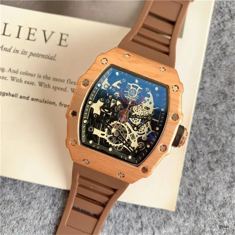 

2023 Top Luxury RM Personality Fashion business brand casual 3 pin Sports run men's quartz automatic calendar richard watch