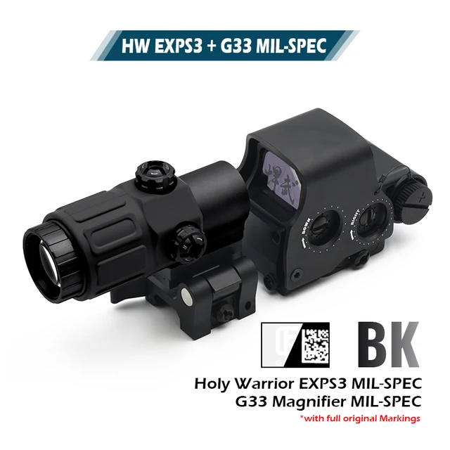 HOLY warrior 　EXPS3 　GEN3 Holy Warrior EXPS3 Holographic Red Dot Sight with G33 3X Magnifier