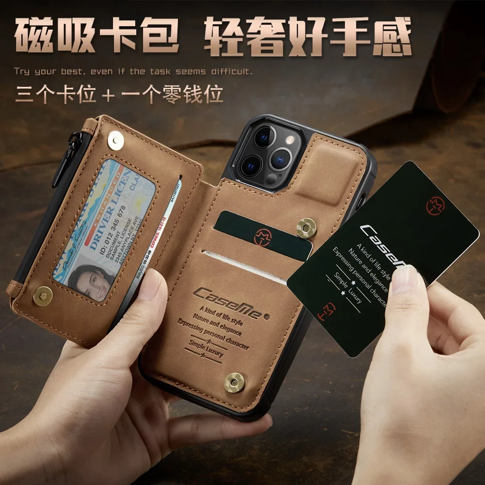 

Leather Back Soft Silicone Covers All Edges Protect For iPhone 11 12 Pro Max Mini Card Holder Money Coin Pocket For iPhone12