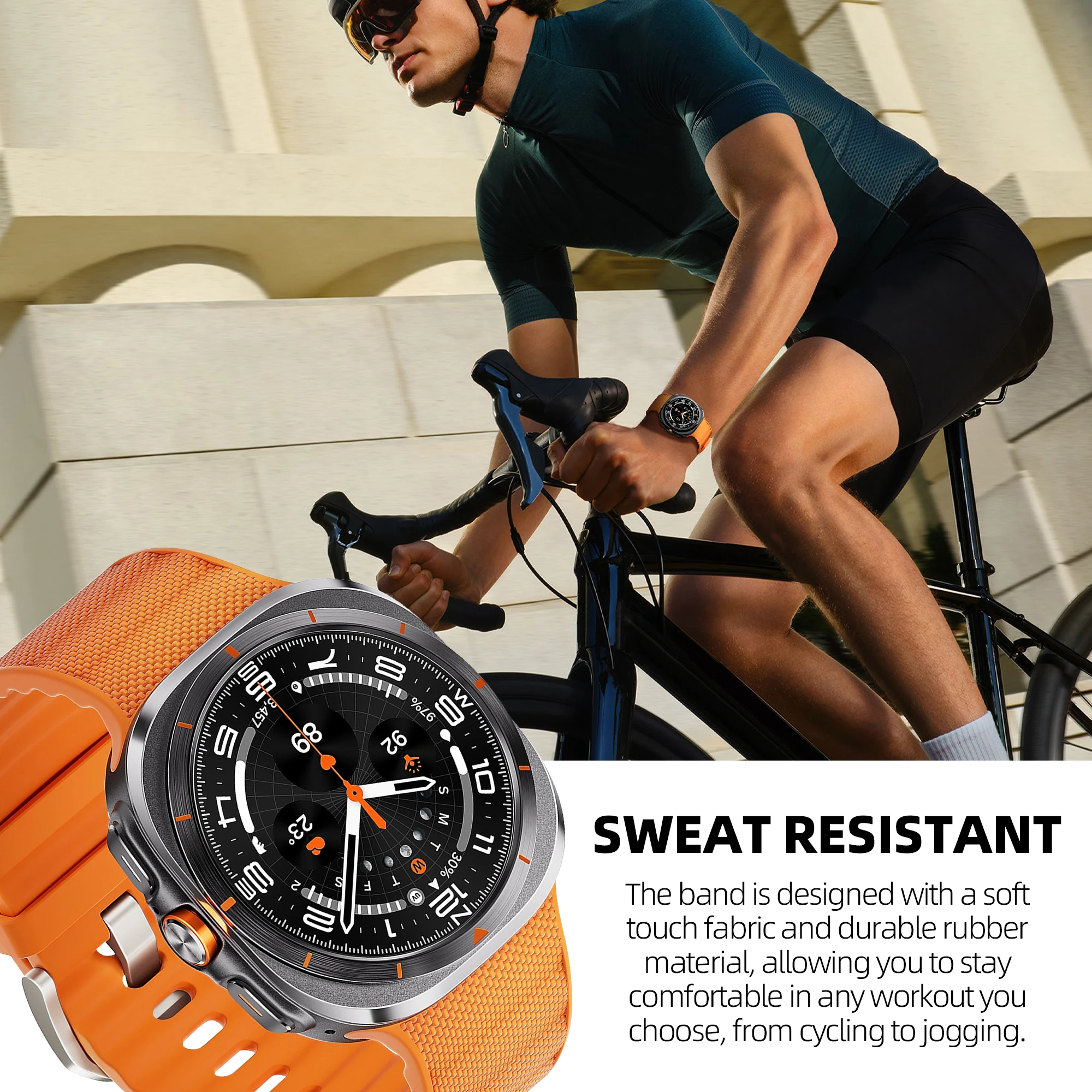 Premium Silicone and Nylon Watch Band - Functional Strap