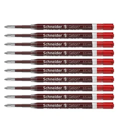 Premium Gel Ink Cartridges - Set of 10, Assorted Sizes, European Standard Office Supplies (10pcs 0.5mm red)