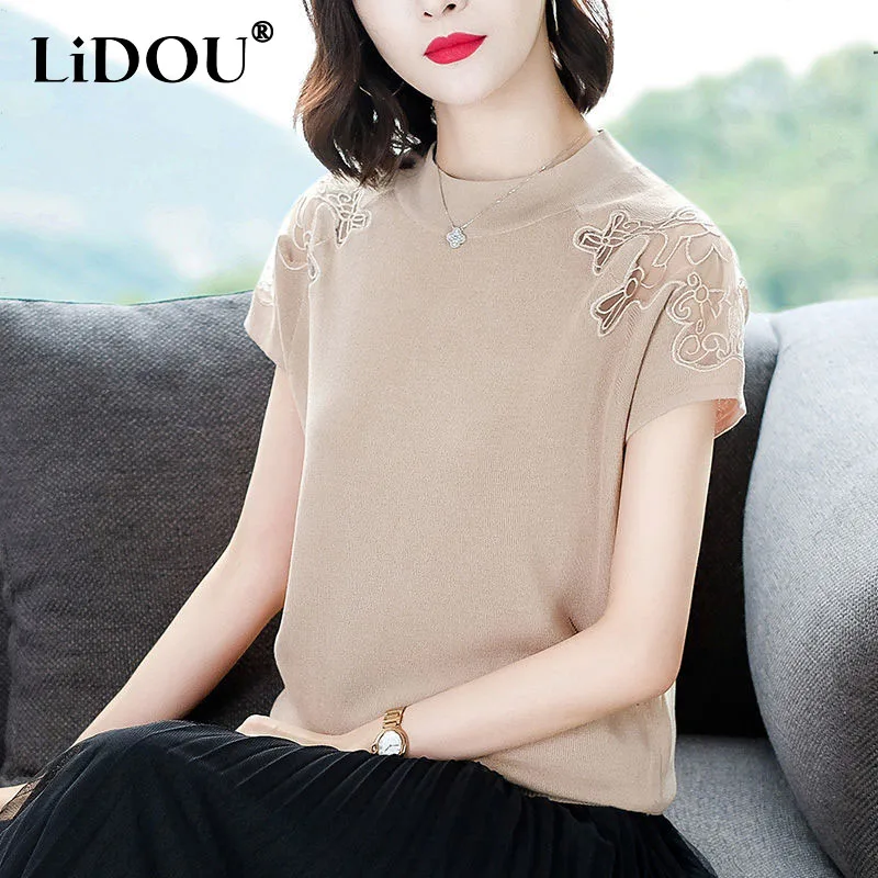 Spring Summer Tops Ladies Spring Summer Women Tops Short Sleeve