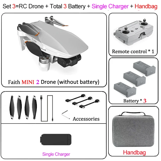 C-FLY Faith Mini 2 ドローン 4K HDカメラ 3軸ジンバル 249g 5G