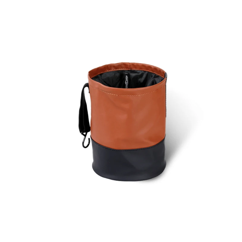 

Car garbage can Multi-functional folding leather garbage collection box telescopic suspension car garbage can