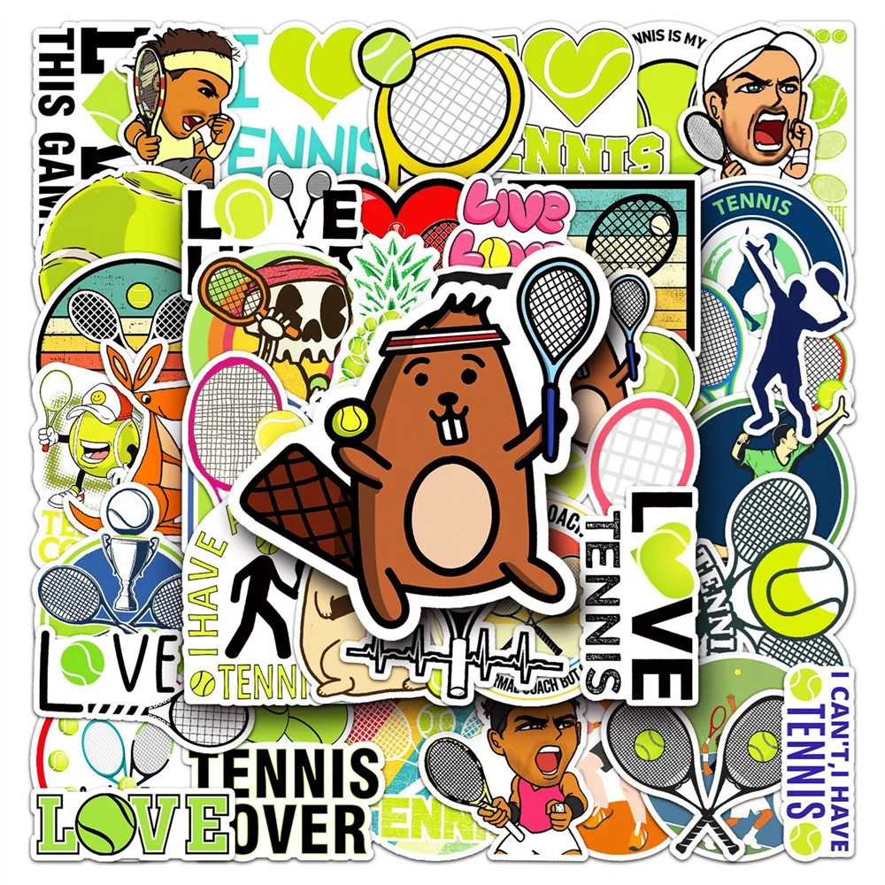 

10/30/50PCS New DIY Tennis Stickers Cartoon Creative Anime iPad Computer Desk Luggage Car Guitar Decoration Waterproof Wholesale