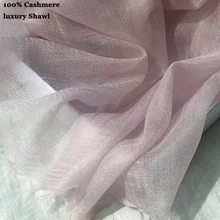 

100% Cashmere Scarf Women Fashion Soft Warm Large Long thin brand luxury solid summer pashmina autumn winter big size shawl