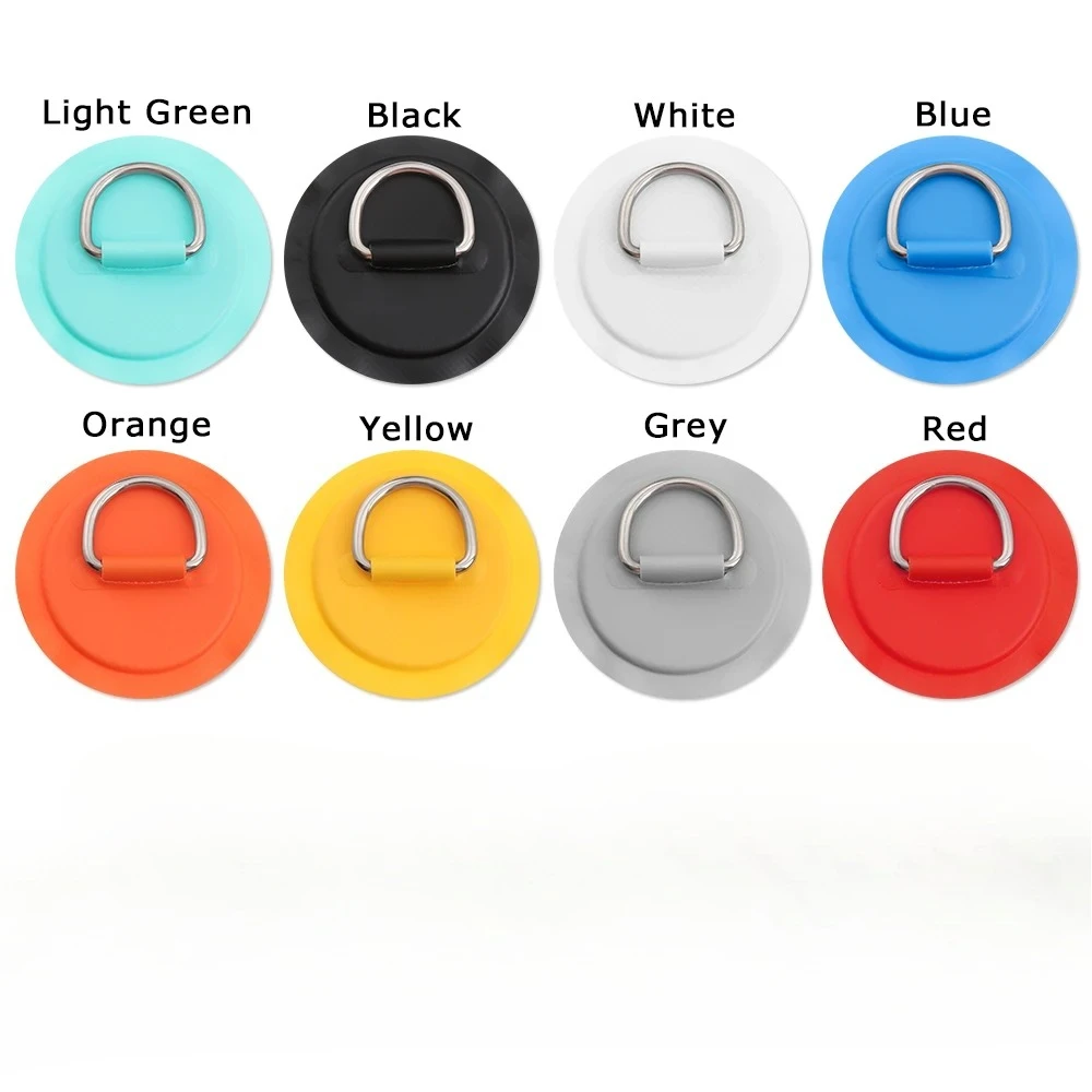 1/4Pcs Surfboard Dinghy Boat PVC Patch PVC D Rings Patch Deck Rigging Sup Board Round Ring Pad Kayaking Boat Surfing Accessories