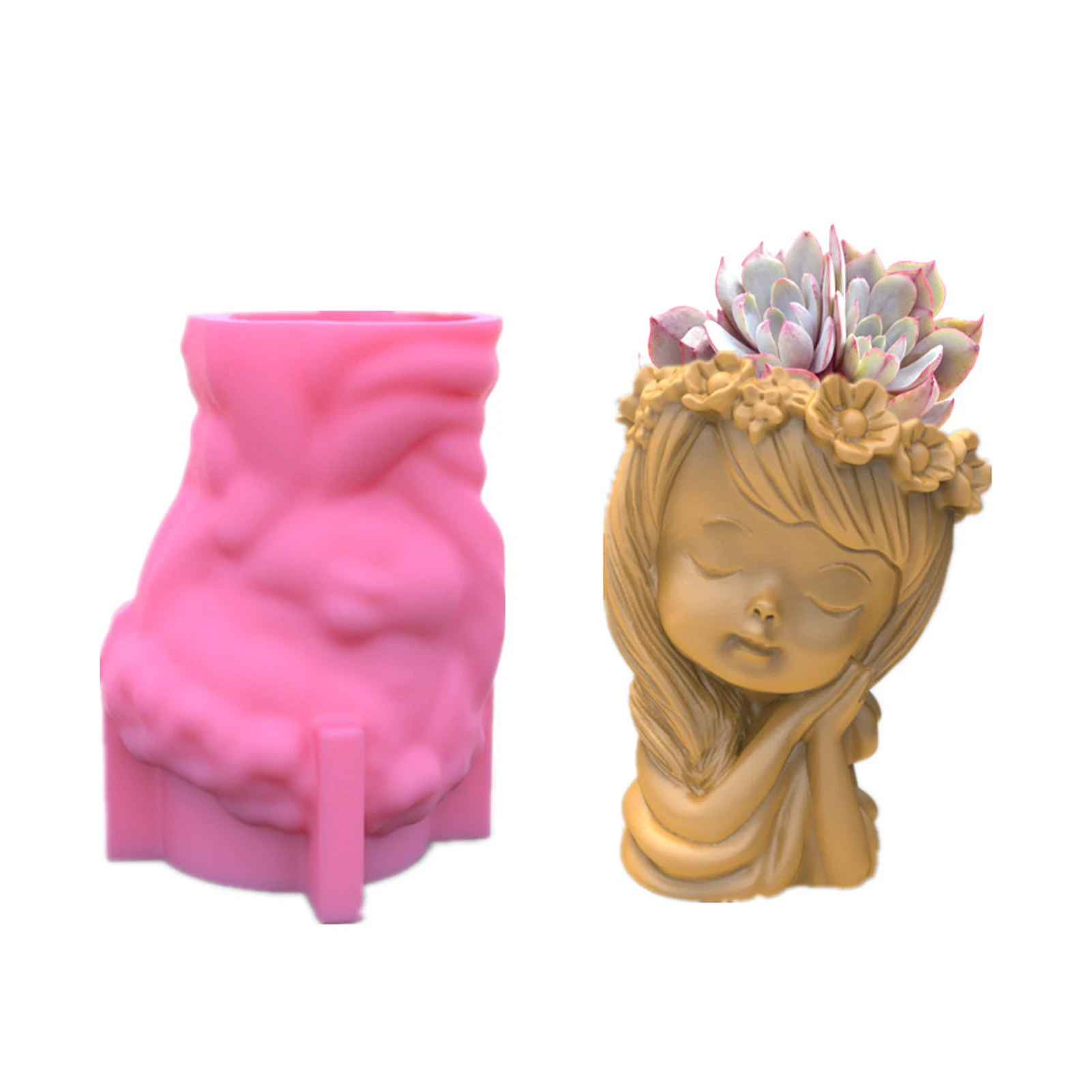 シリカゲル型の3dシリコン金型 多肉植物ポット 家の装飾 サボテン 石膏 樹脂工芸品 Aliexpress